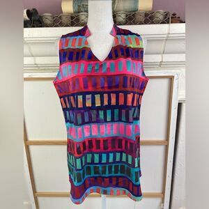 BNWT sleeveless top tribal, boho vibes. Smooth stretchy material free w/purch.